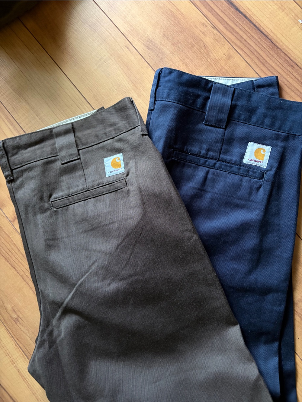 Carhartt WIP Men's Chinos - Navy & Brown (BRAND NEW)
